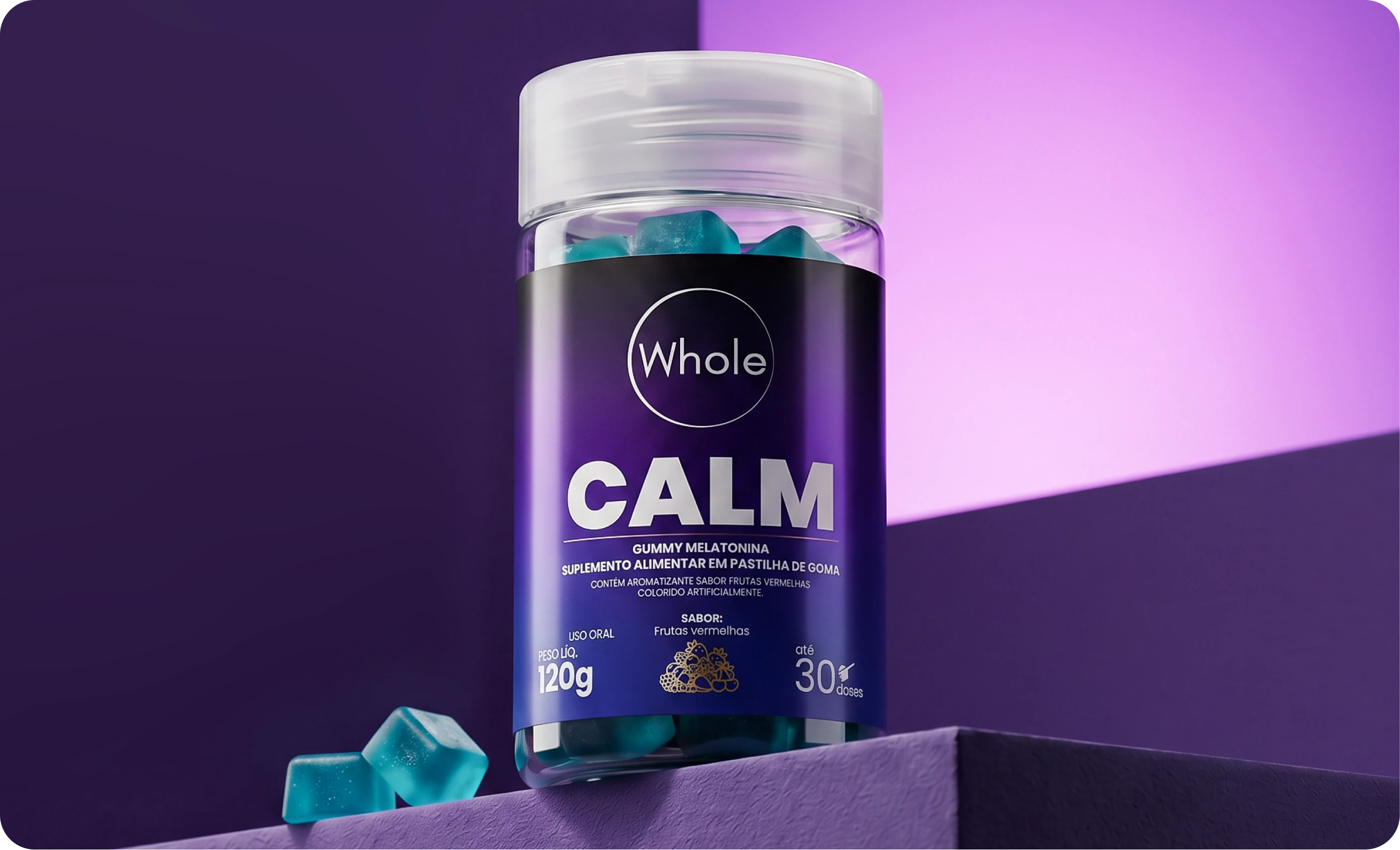 Whole CALM — cápsula de melatonina em goma